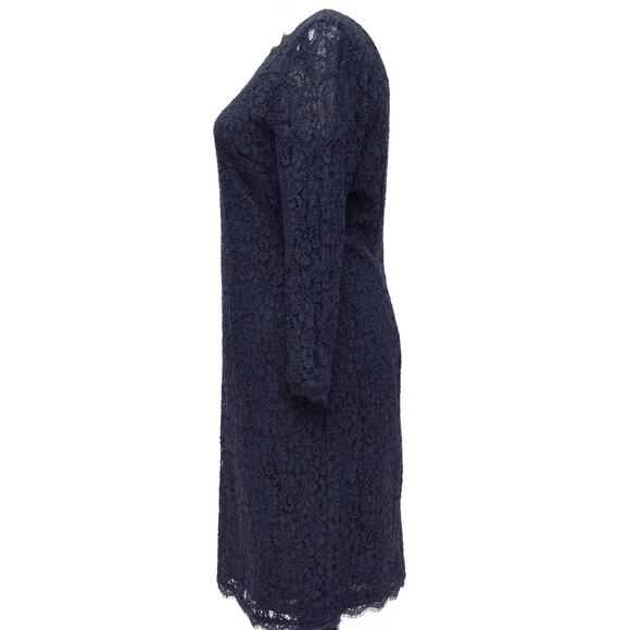 Adrianna Papell Blue Lace Formal Mini Dress Size 6 - Picture 2 of 12